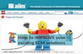 How to improve an ECM system