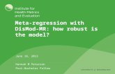 Meta-regression with DisMod-MR: how robust is the model?