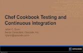 Chef Cookbook Testing and Continuous Integration