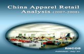 China Apparel Retail Analysis (2007-2008)
