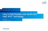 How to Self-Provision over WLAN with Intel(R) vPro(TM) Technology