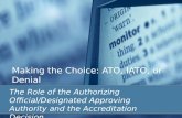 The Authorizing Official And The Accreditation Decision