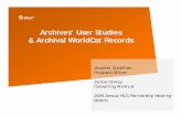 Archives' User Studies & Archival WorldCat Records