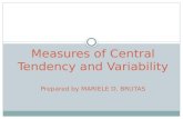MEASURES OF CENTRAL TENDENCY AND VARIABILITY