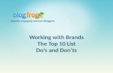 For Mom Bloggers: The Dos & Don'ts of Working with Brands