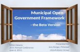 Municipal Open Government Framework - Beta Version