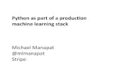 Python as part of a production machine learning stack by Michael Manapat PyData SV 2014