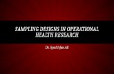 Sampling designs in operational health research