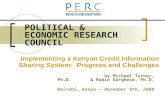Implementing a Kenyan Credit Information Sharing System:  Progress and Challenges