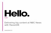 Delivering big content at NBC News with RavenDB
