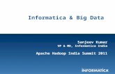 Apache Hadoop India Summit 2011 talk "Informatica and Big Data" by Snajeev Kumar