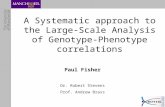 A systematic approach to Genotype-Phenotype correlations