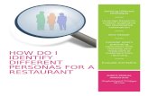 Identify different personas for a restaurant