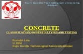 Concrete- Classification,Properties and Testing