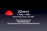 jQuery - Boston Ruby Group (July '07)