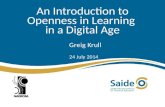 An Introduction to Openness in Online Learning
