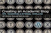 Creating an Academic Blog