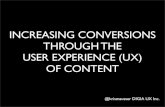 Increasing Conversions through the User Experience of Content