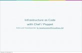Infrastructure as Code with Chef / Puppet