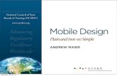 Mobile design: Plain and (not so) Simple