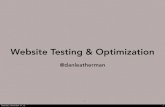 Website Testing & Methodology