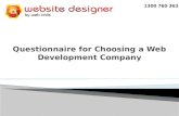 Questionnaire for choosing a web development company