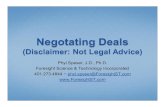 Negotiating Deals