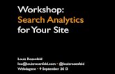 Site search analytics workshop presentation
