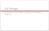 13 Things - A 23 Things Primer