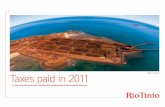 Rio Tinto Taxes Paid in 2011