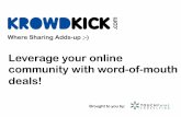 KrowdKick, Social Word-of-Mouth deals platform by TouchPoint Consulting