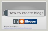 How To Create Blogs In Blogger