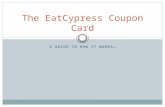 The EatCypress Coupon Card