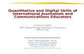 Quantitative and Digital Skills of International Journalism and Communications Educators