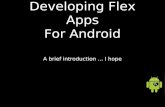 Developing flex apps for android