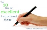 Top 10 tips for excellent instructional design