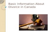 Basic Information About Divorce in Canada
