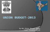 Union budget 2013