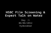 Hsbc film screening & expert talk on water   hyderabad