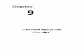 Chemistry - Chp 9 - Chemical Names and Formulas - Notes