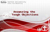 Answering Tough Objections
