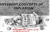Different concepts of inflation