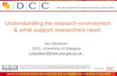 Understanding the research environment & what support researchers need