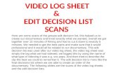 Video log and edit decision lists