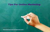 Tips for online marketing
