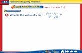 Algebra 1   identity and equality properties