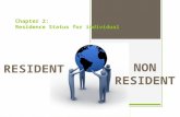 Taxation Chapter 2   residence status for individual