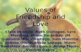Values of friendship and love