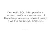 SQL DB operations - For beginners