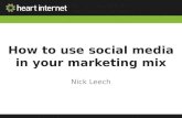 How to use social media in your marketing mix